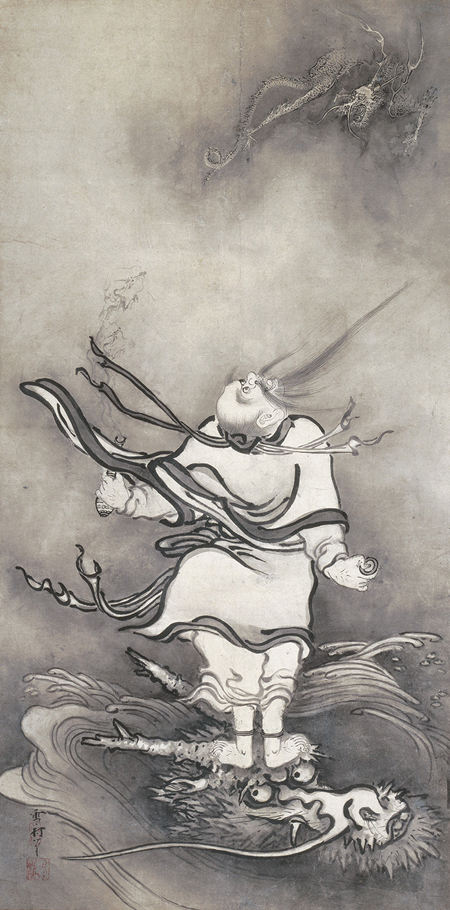 雪村筆　《呂洞賓図》　重要文化財　1幅　119.2×59.6cm　奈良・大和文華館蔵【展示期間：3月28日（火）～4月23日（日）】