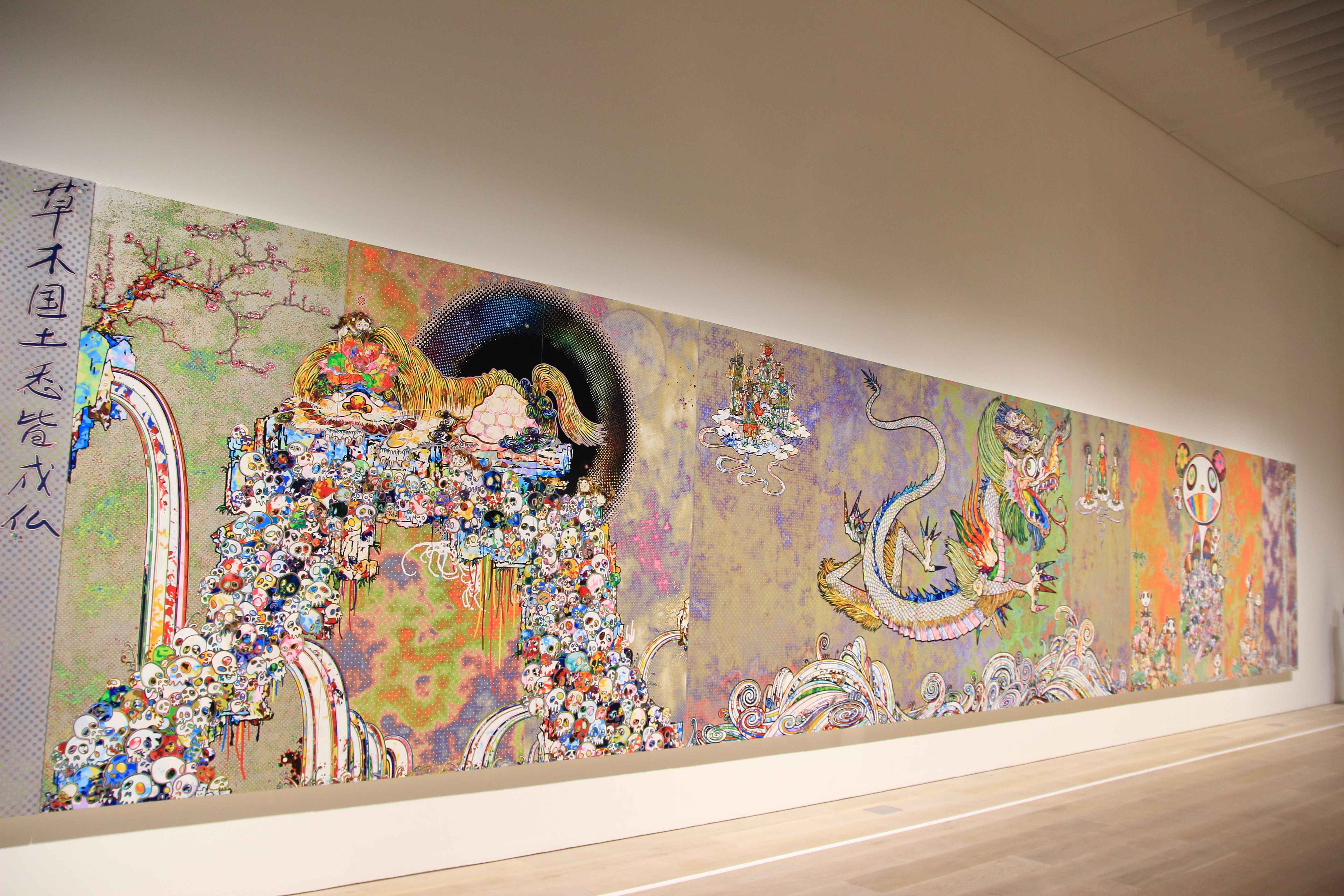 台湾花蓮の洪水被害寄付 村上隆羅漢圖　4人の羅漢の中に4つの目を持つ者がいる 台湾花蓮の洪水被害寄付 村上隆羅漢圖 4人の羅漢の中