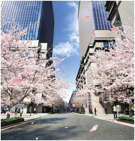 日本橋街づくりのプロジェクトのイメージ画像。