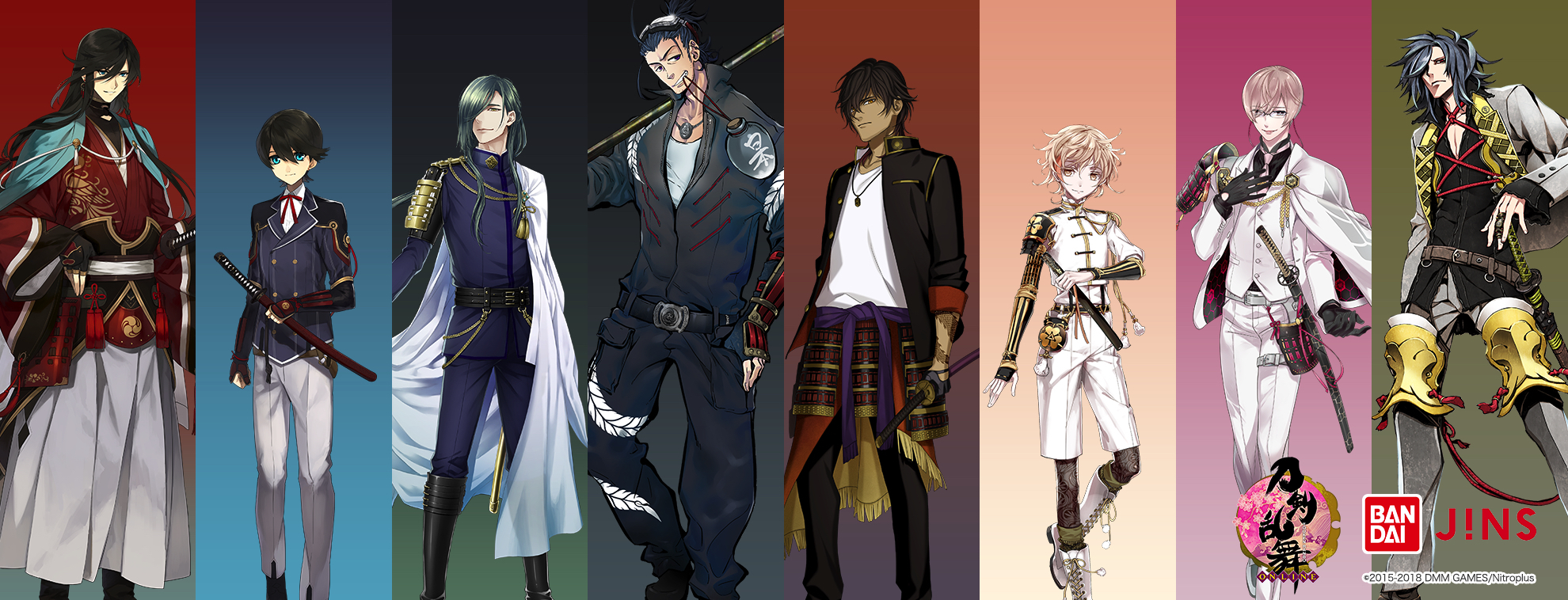 衣装デザインをフレームで再現 刀剣乱舞 Jins コラボpcメガネ第2弾が発売決定 全8振りの刀剣男士がラインナップ 写真 1 18 Medery Character S