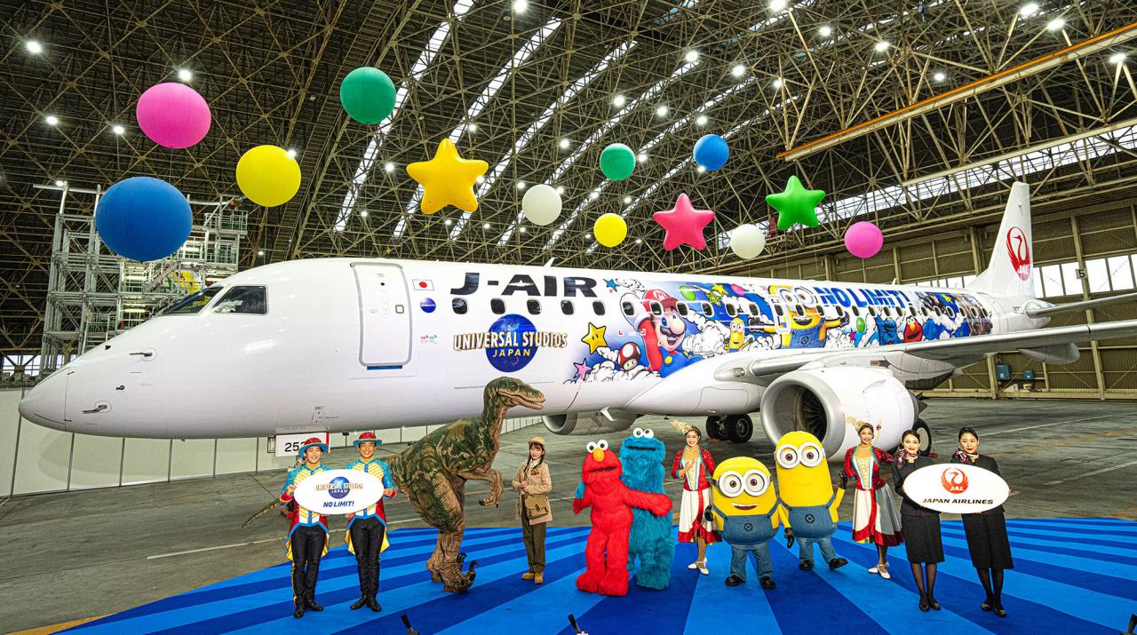 ミニオンたちが空を飛ぶ Usj Jal 特別ラッピング飛行機が就航 限定ステッカー配布も Medery Character S