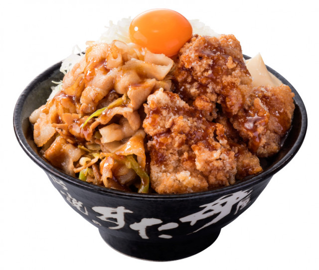 すた丼 唐揚げ が超ガッツリ 豪快唐揚げ合盛りすた丼 今だけ登場 うまい肉