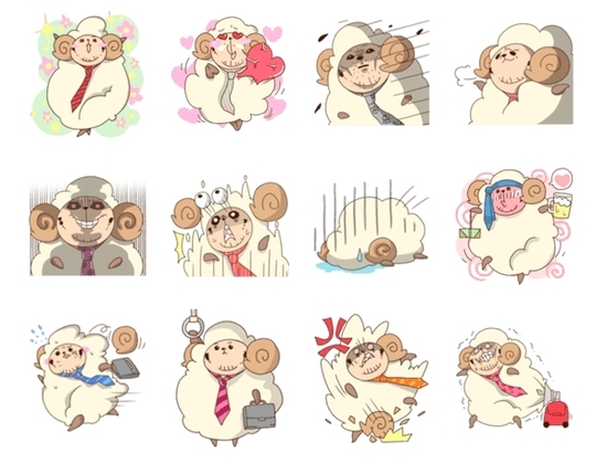 Lineスタンプ 15年に使いたい 羊スタンプ タイプ別12選 3 3 ウレぴあ総研