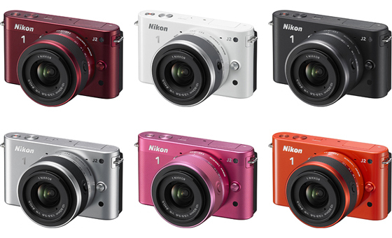 ニコン、ミラーレス一眼「Nikon 1 J2」を9月に発売、全6色で展開