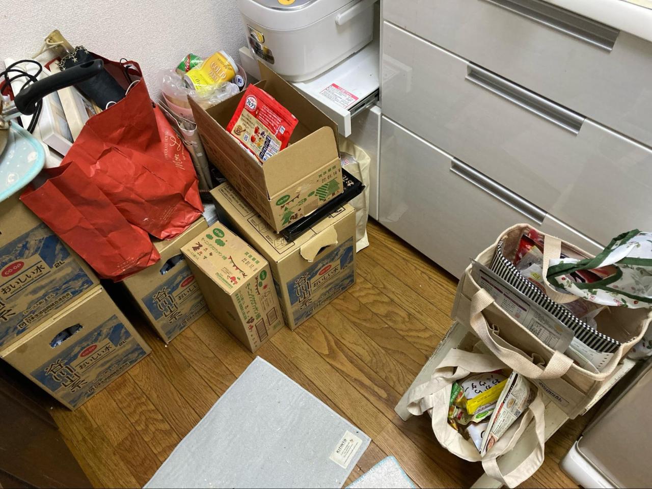 ニトリの便利な 収納ワゴン でカオスなキッチンが激変 組み立て 整理整頓レポ 1 3 ハピママ