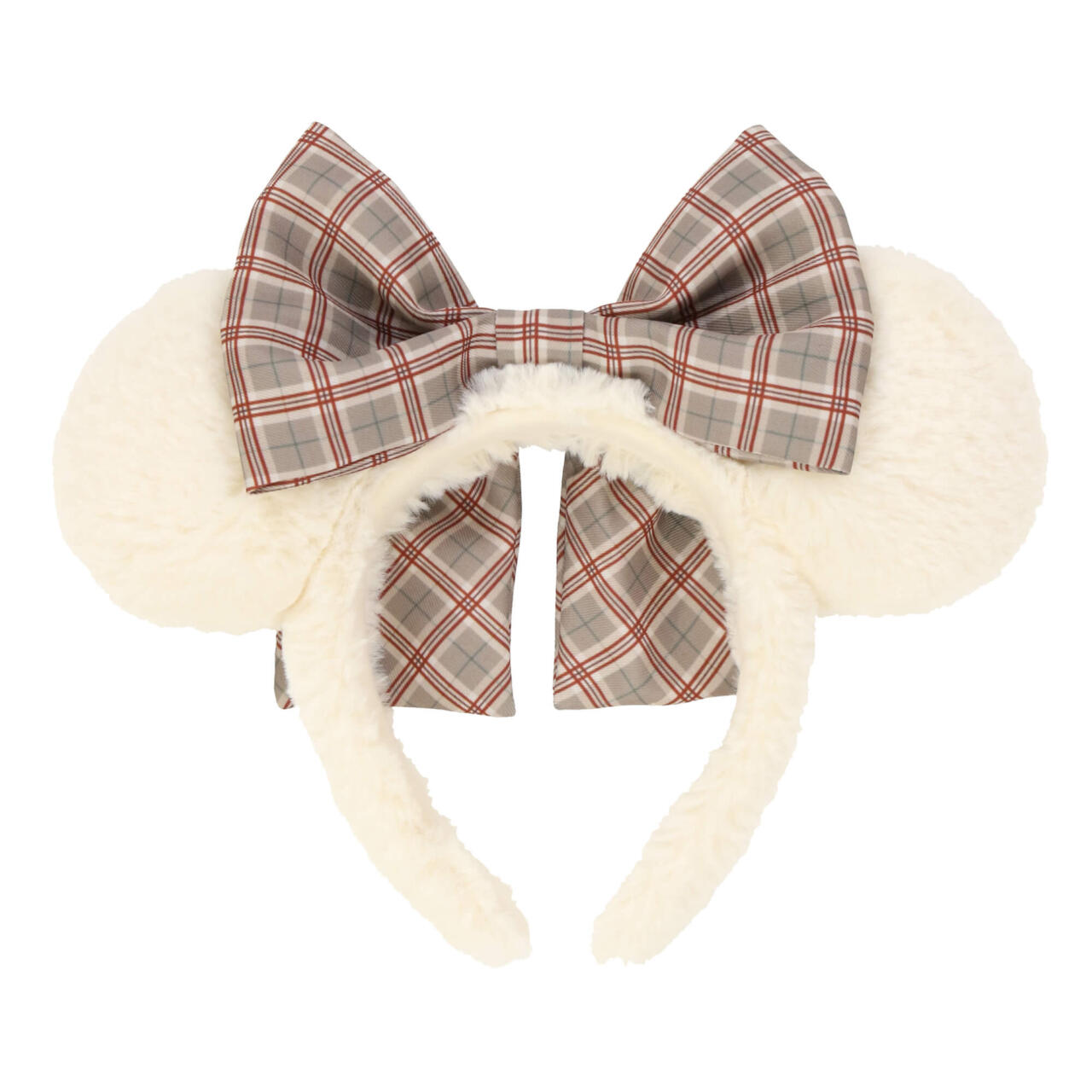 ディズニー 海外 クリスマス　ミニー カチューシャ　チェック スキー 冬 レア ディズニー 海外 クリスマス ミニー カチューシャ チェック スキー 冬